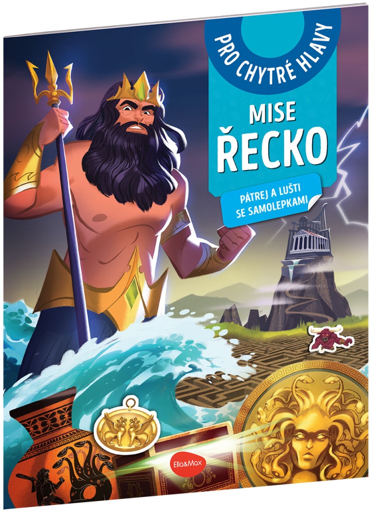 Mise Řecko: Pátrej a lušti se samolepkami