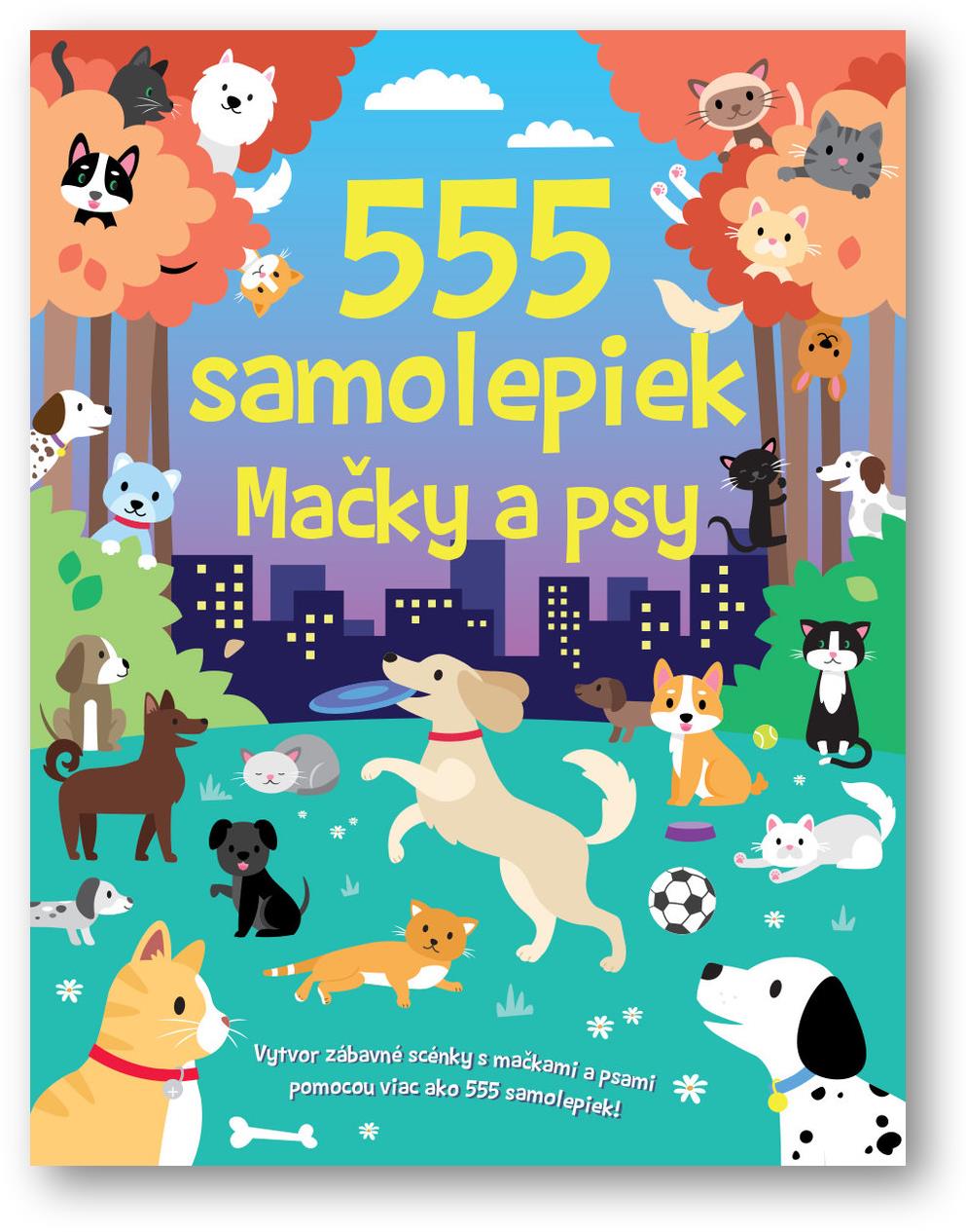 555 samolepiek Mačky a psy