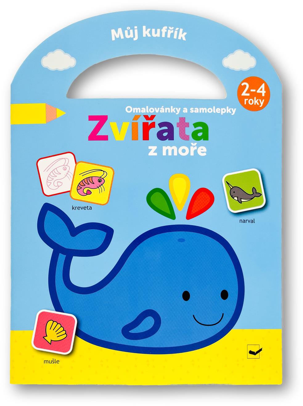 Můj kufřík Omalovánky a samolepky Zvířata z moře