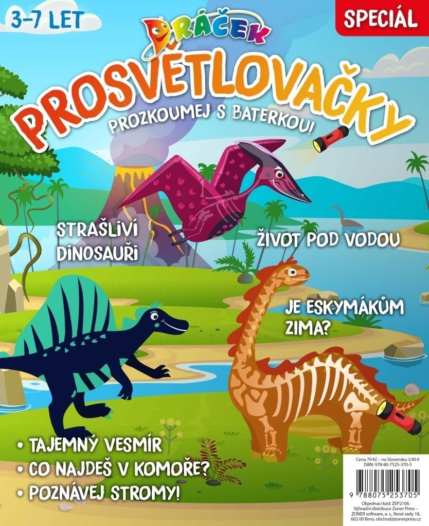 Prosvětlovačky Dinosauři & to nej!: Dráček Prozkoumej s baretkou