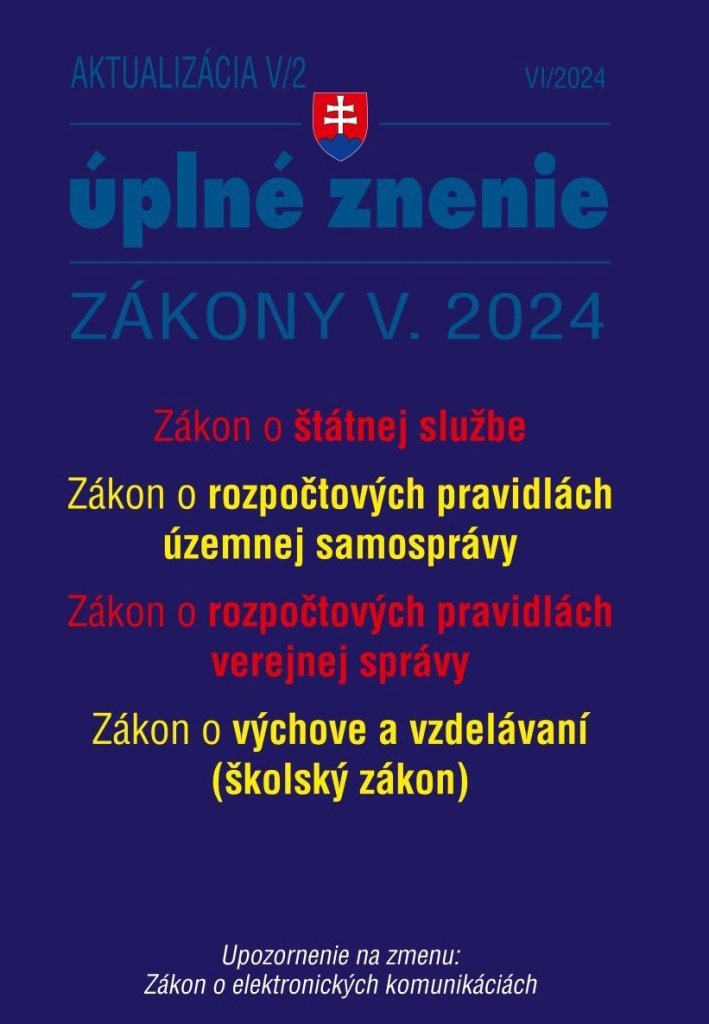 Aktualizácia V/2 2024 - štátna služba, informačné technológie verejnej správy