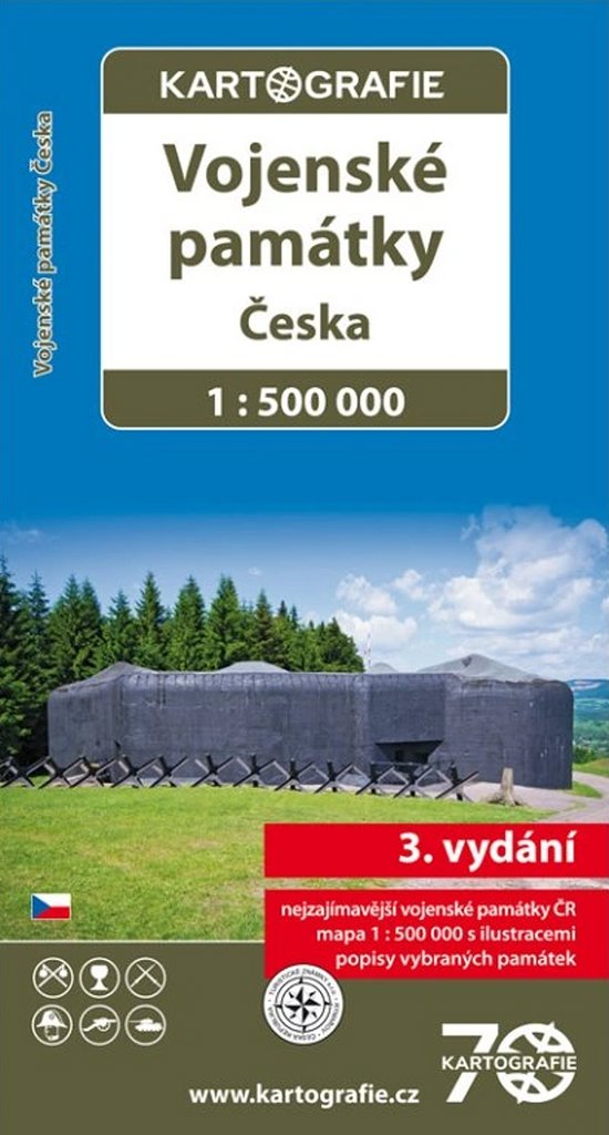 Vojenské památky Česka: 1:500 000 tematická mapa