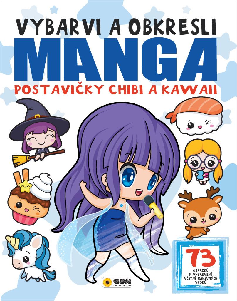 Manga postavičky Chibi a Kawaii: Vybarvi a obkresli