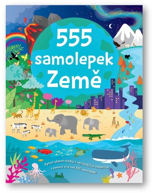 555 samolepek Země