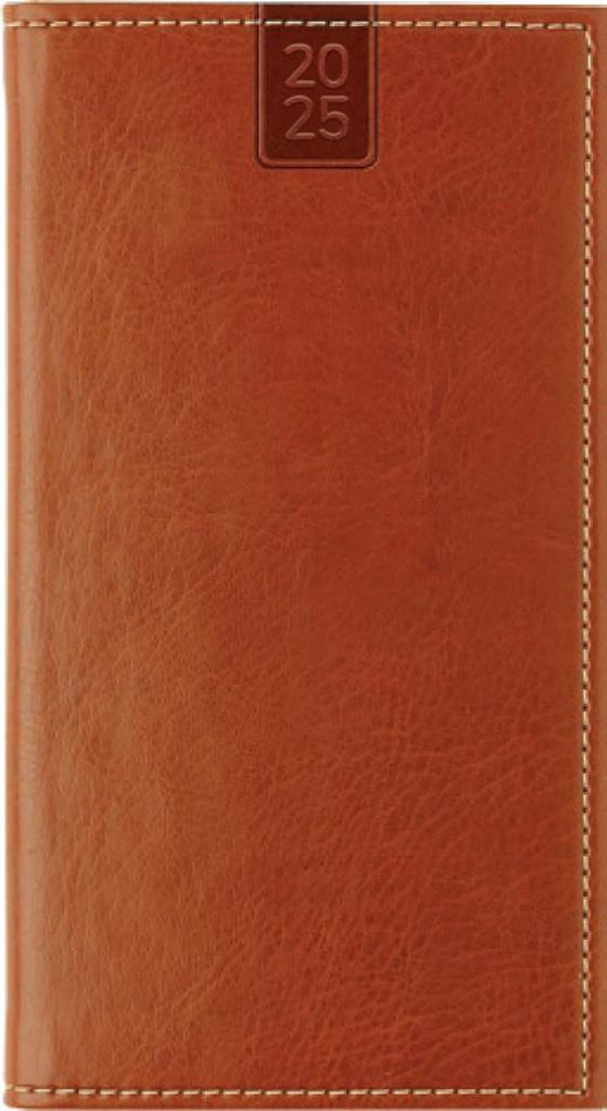 Týdenní minidiář FSC A6 cz/sk 2025 Nebraska Light Brown