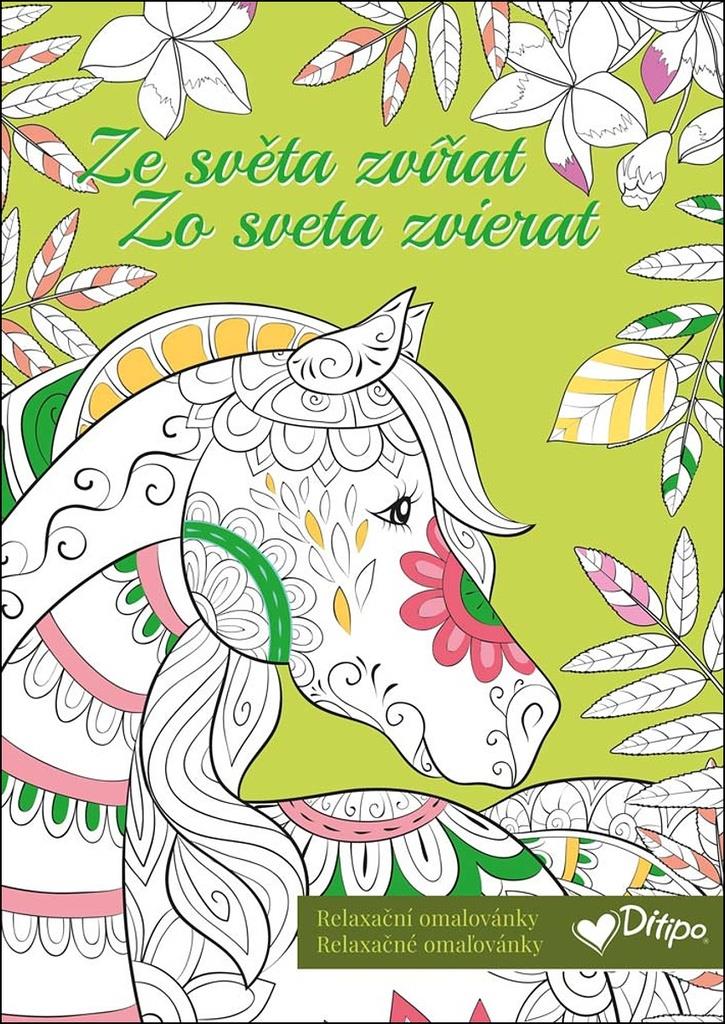 Omalovánka 'Ze světa zvířat' od Ditipo s barevnými ilustracemi zvířat.