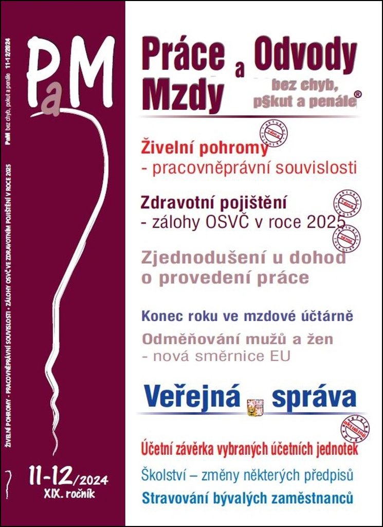 Práce a mzdy Živelní pohromy, pracovněprávní souvislosti: Zálohy OSVČ ve zdravotním pojištění 2025,