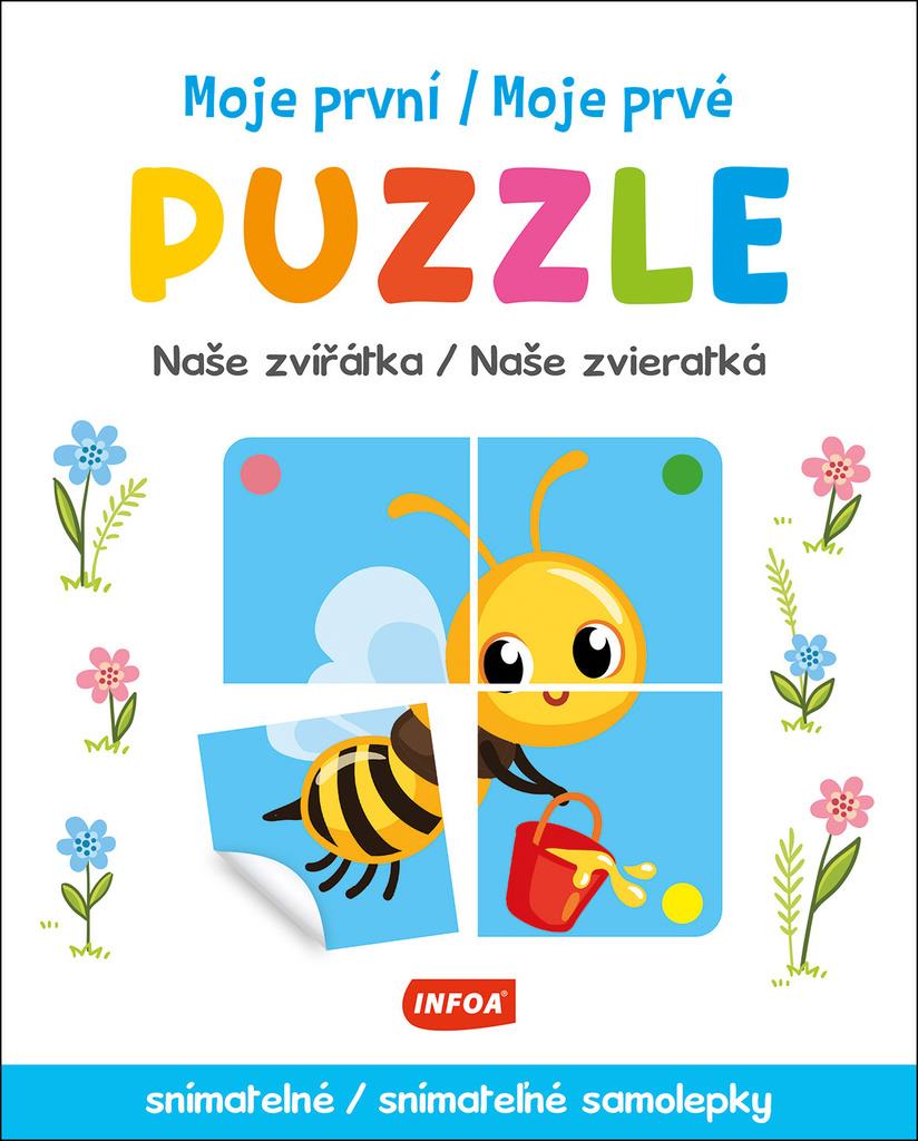 Moje první/Moje prvé puzzle Naše zvířátka/zvieratká: snímatelné/snímateľné samolepky