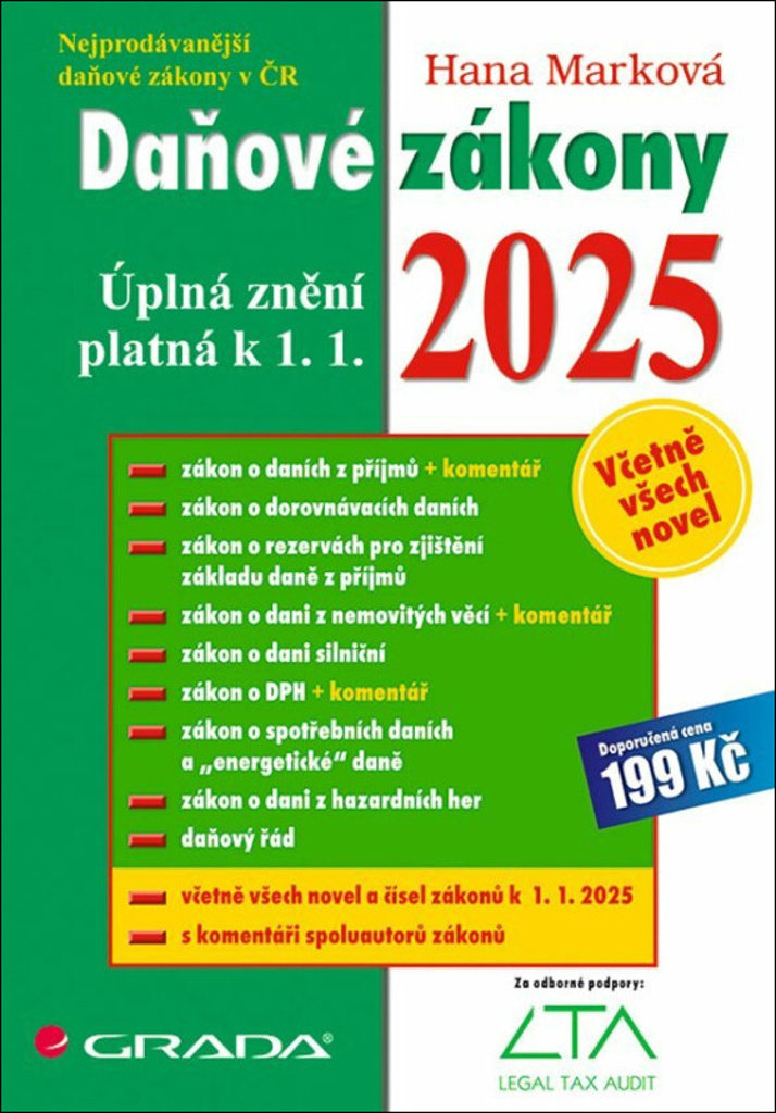 Daňové zákony 2025: úplná znění platná k 1. 1. 2025