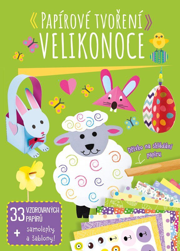 Papírové tvoření Velikonoce: 33 vzorovaných papírů