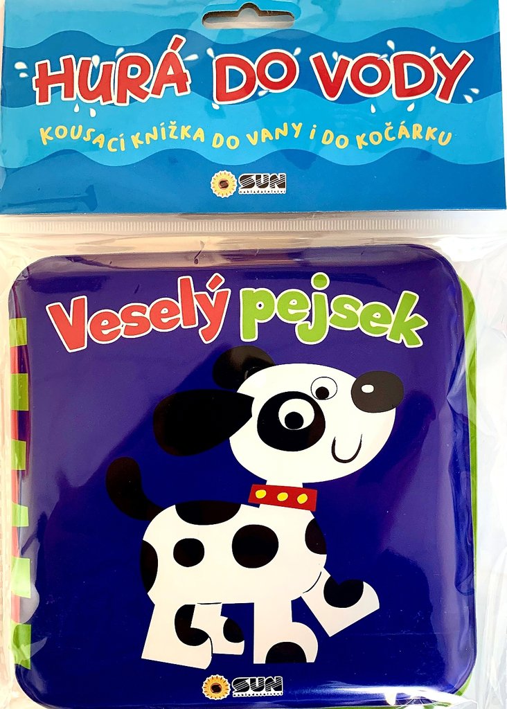 Veselý pejsek Hurá do vody: Kousací knížka do vody i do kočárku