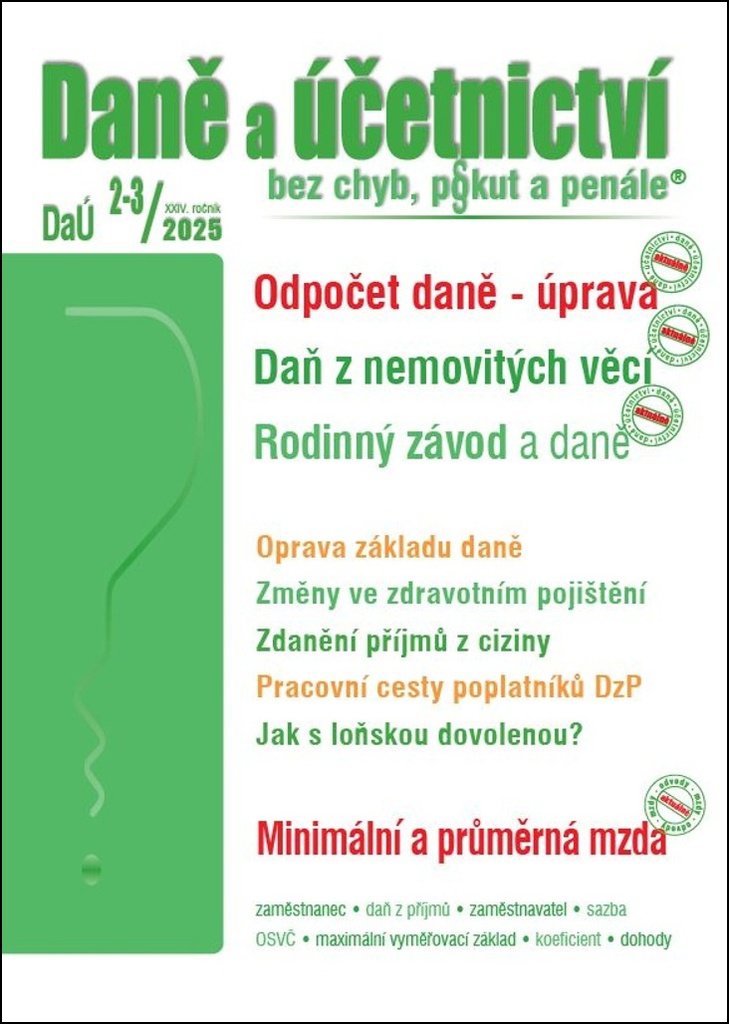 Daně a účetnictví bez chyb, pokut a penále: Odpočet daně – úprava pravidel, Daň z nemovitých věcí –