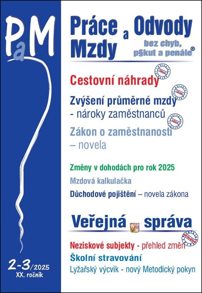 Práce a mzdy: Cestovní náhrady 2025