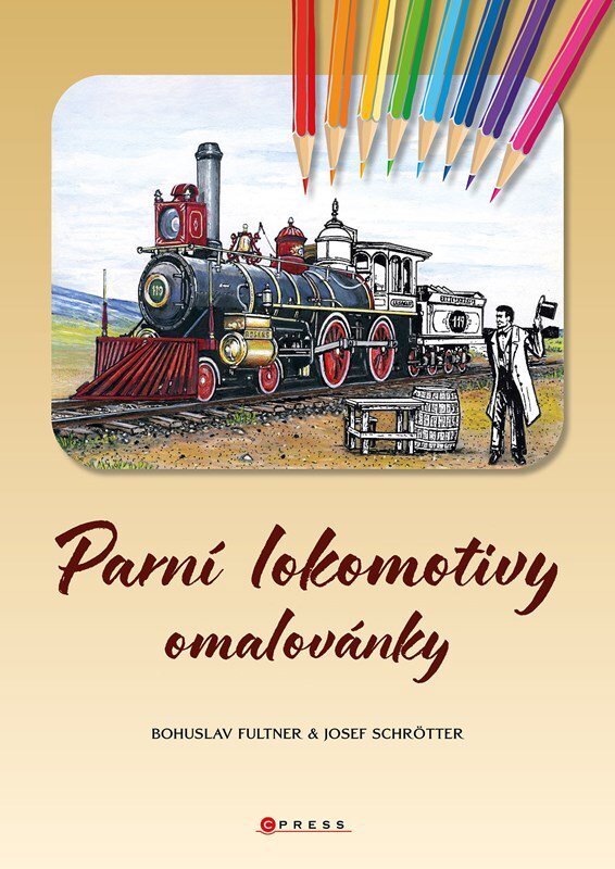 Parní lokomotivy: Omalovánky