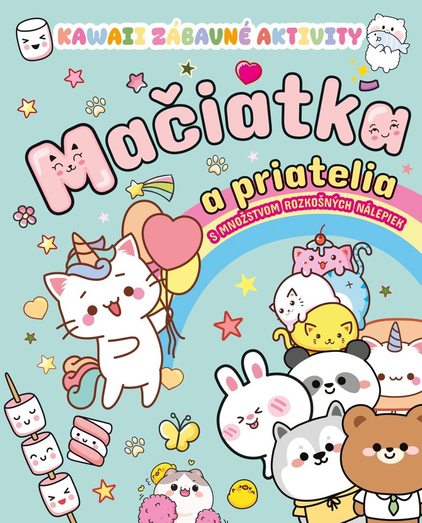 Mačiatka a priatelia: s množstvom šialených nálepiek