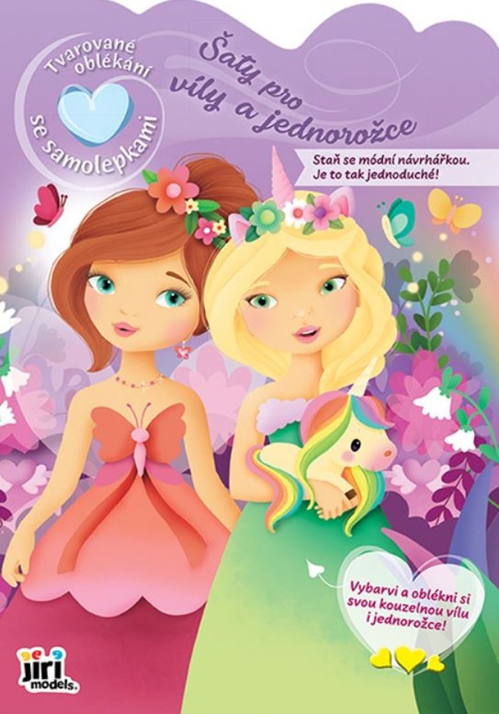 Tvarované oblékání se samolepkami Šaty pro víly a jednorožce