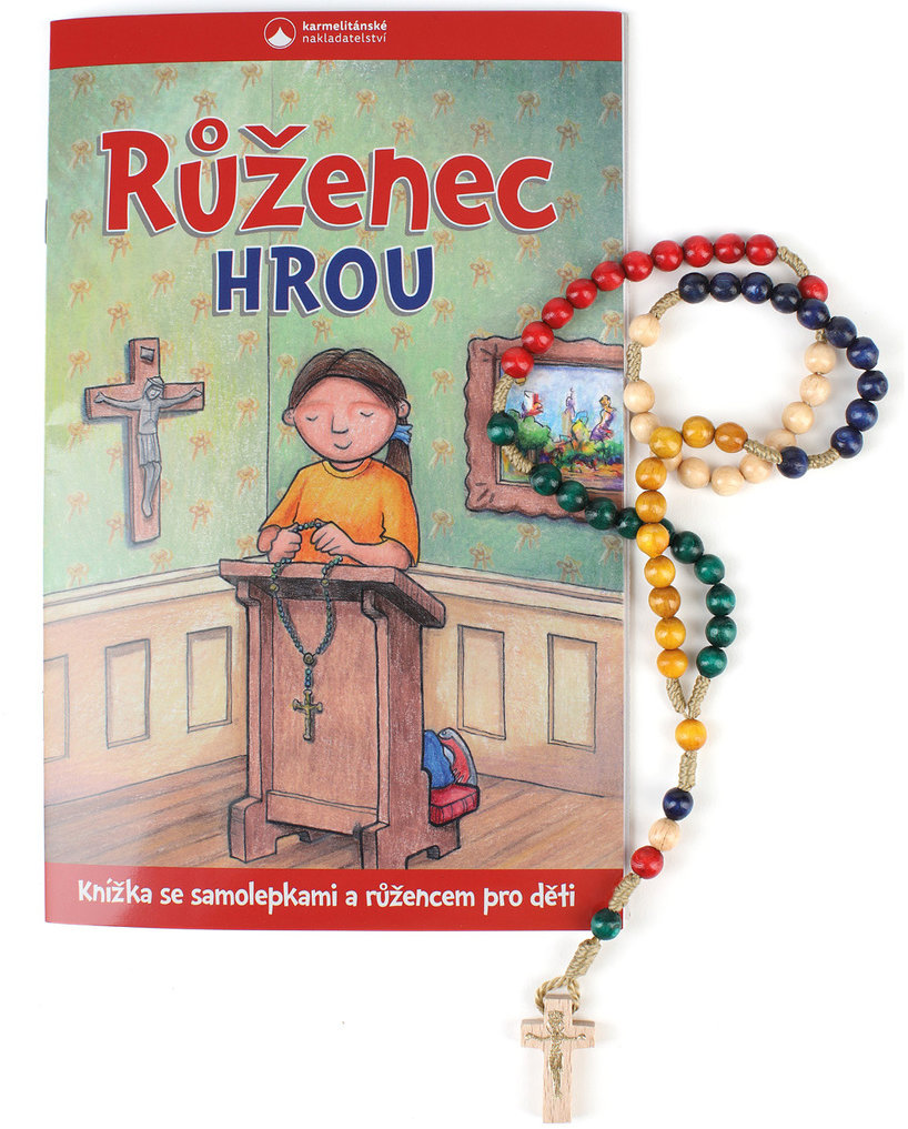 Růženec hrou: Knížka se samolepkami a růžencem pro děti