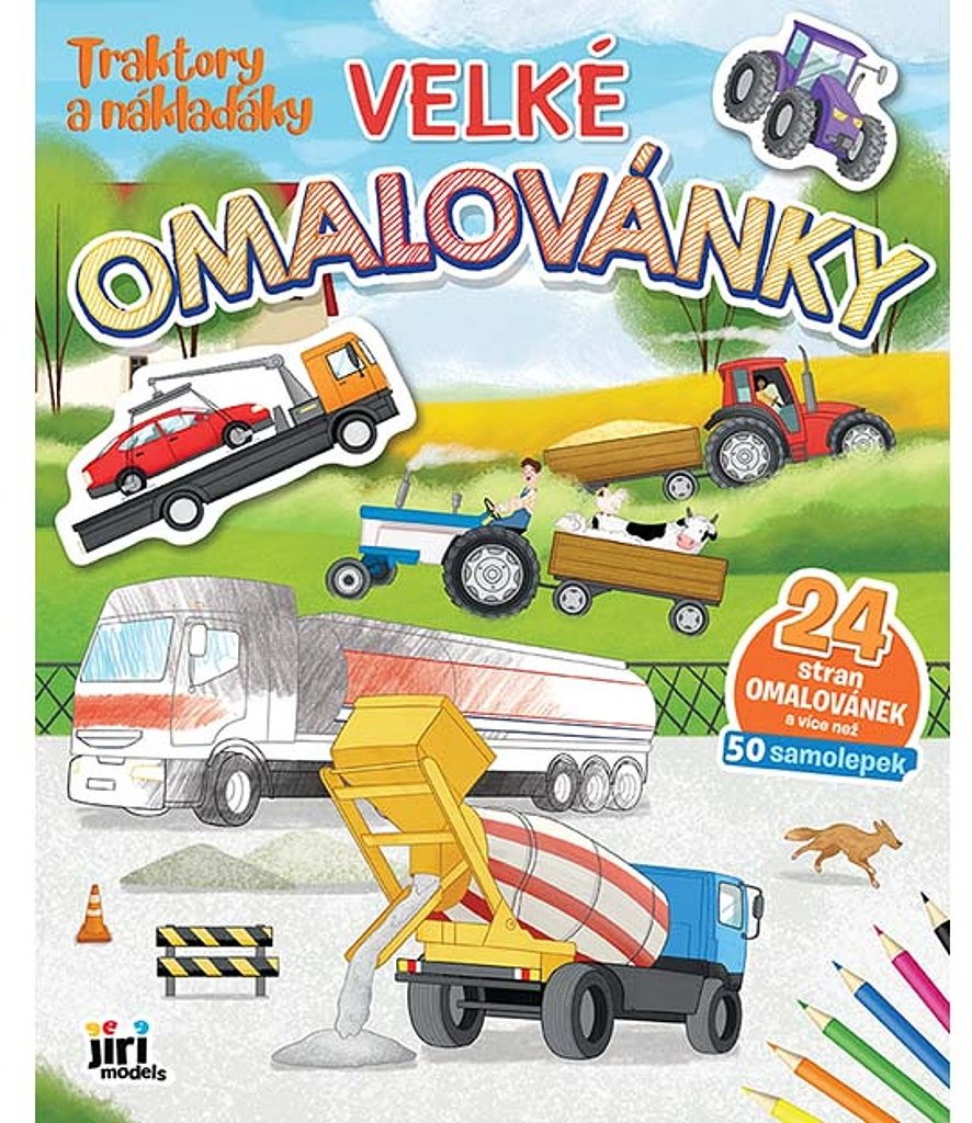 Velké omalovánky Traktory a náklaďáky