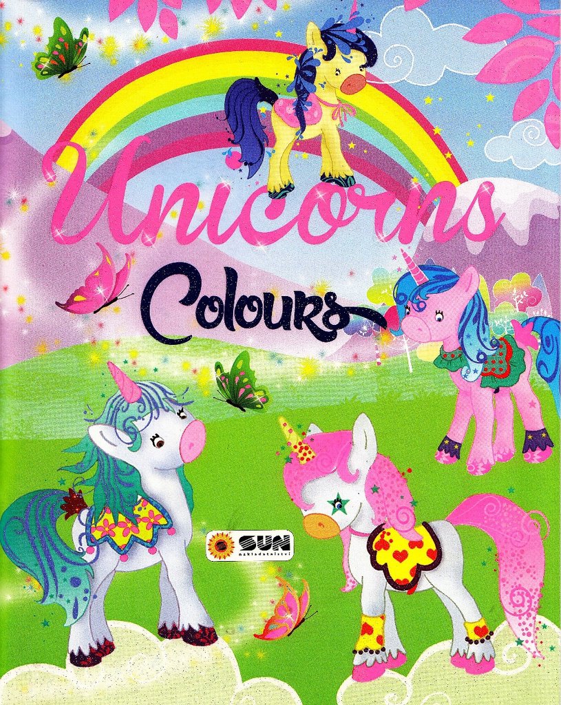 Unicorns colours: barevné s glitry