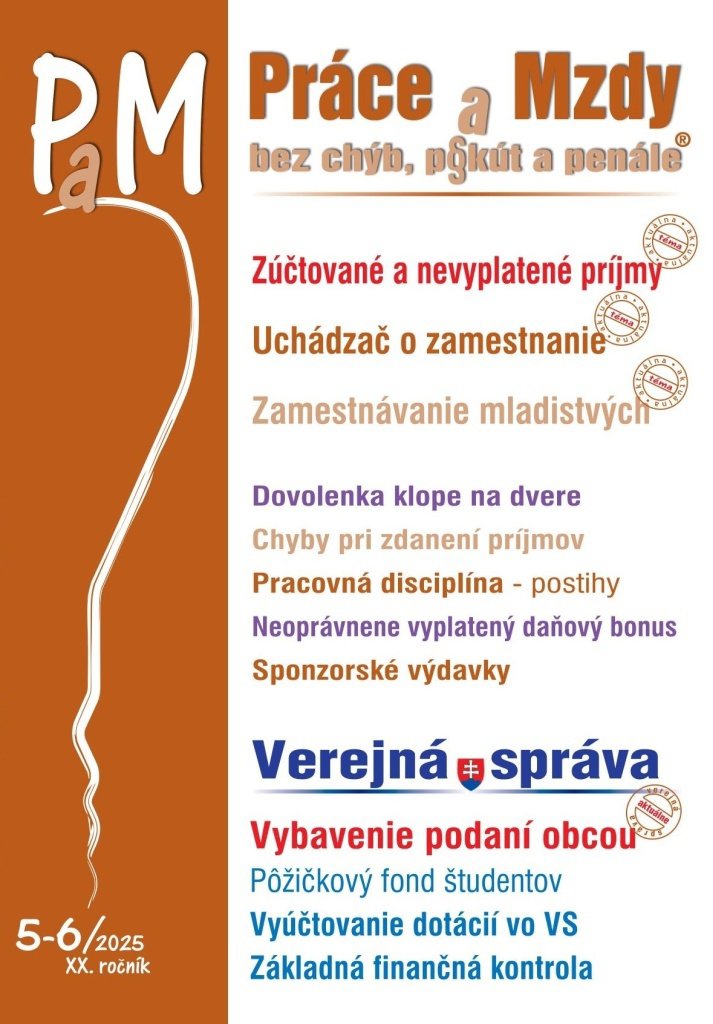 Práce a Mzdy, bez chýb, p§ kút a penále 5-6/2025