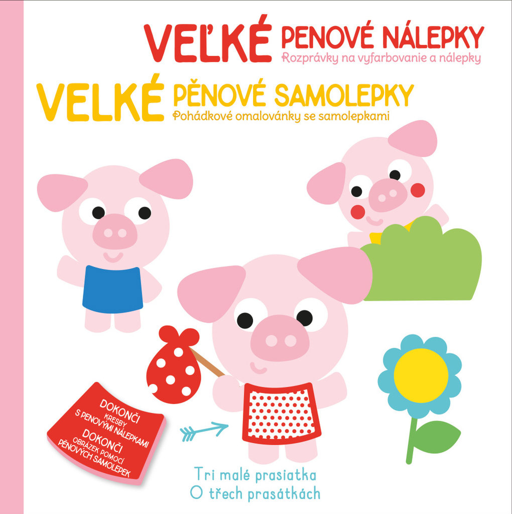 Velké pěnové samolepky O Třech prasátkách: Veľké penové nálepky Tri malé prasiatka