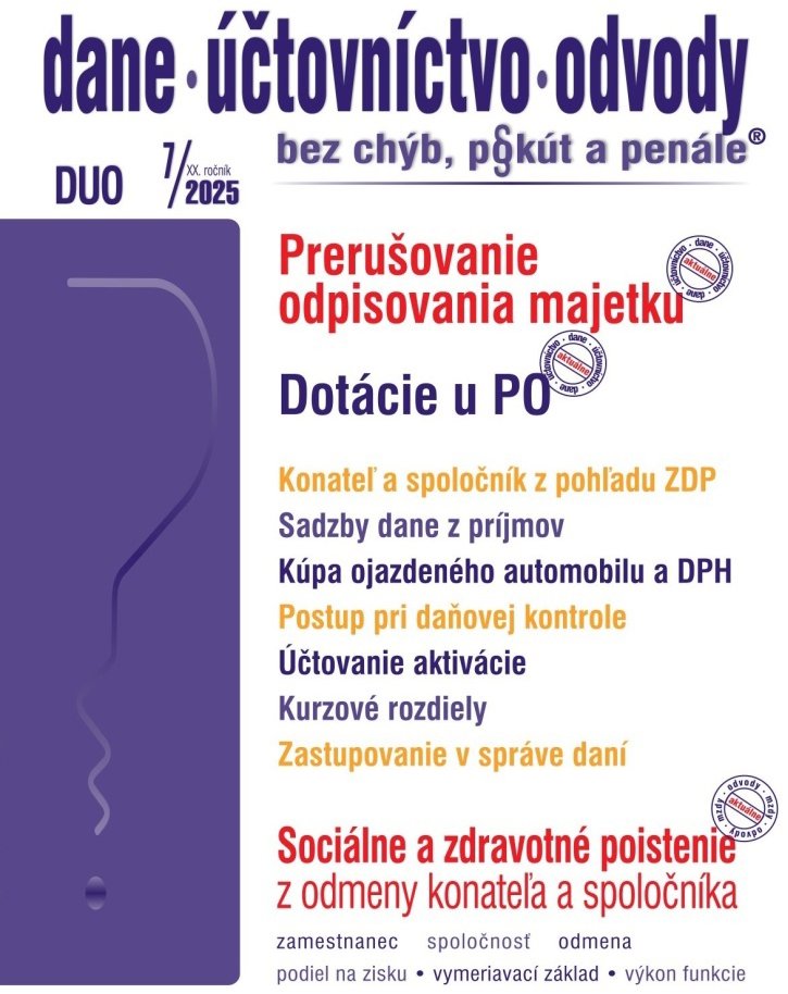 DUO 7/2025  – Odpisy, Daňová kontrola