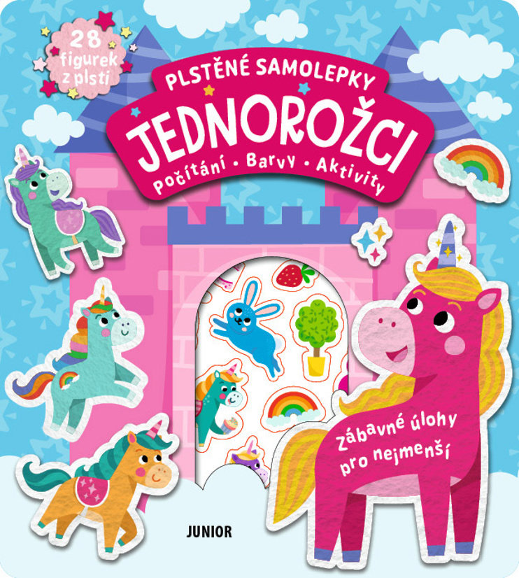 Plstěné samolepky Jednorožci: Počítání Barvy Aktivity