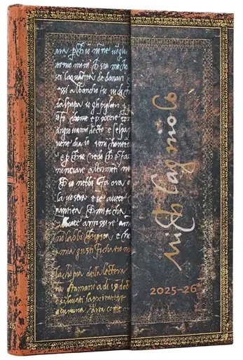 PAPERBLANKS Diář 2025/2026 Michelangelo, Handwriting