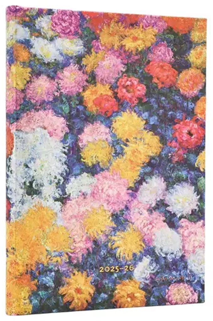 PAPERBLANKS Diář 2025/2026 Monet’s Chrysanthemums