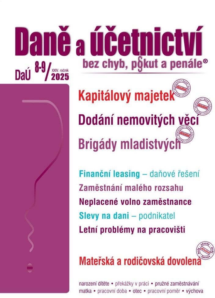 Daně a účetnictví bez chyb, pokut a penále 8-9/2025
