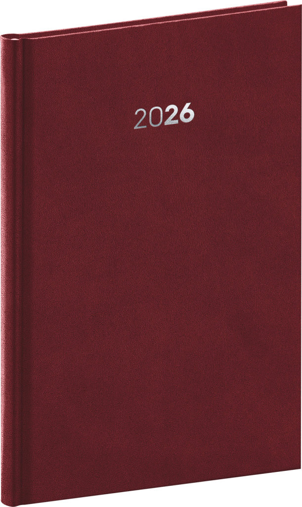 NOTIQUE Týdenní diář 2026 Balakon bordó