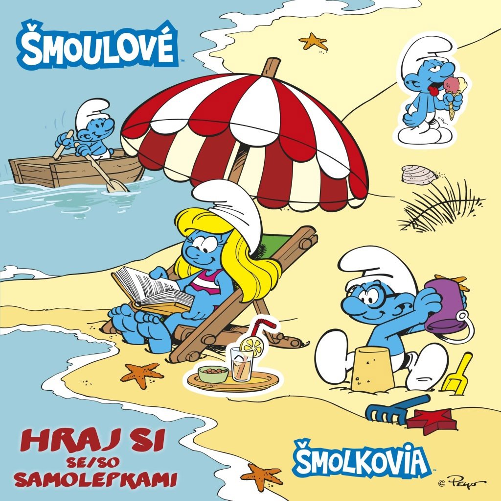 Hraj si se/so samolepkami Šmoulové