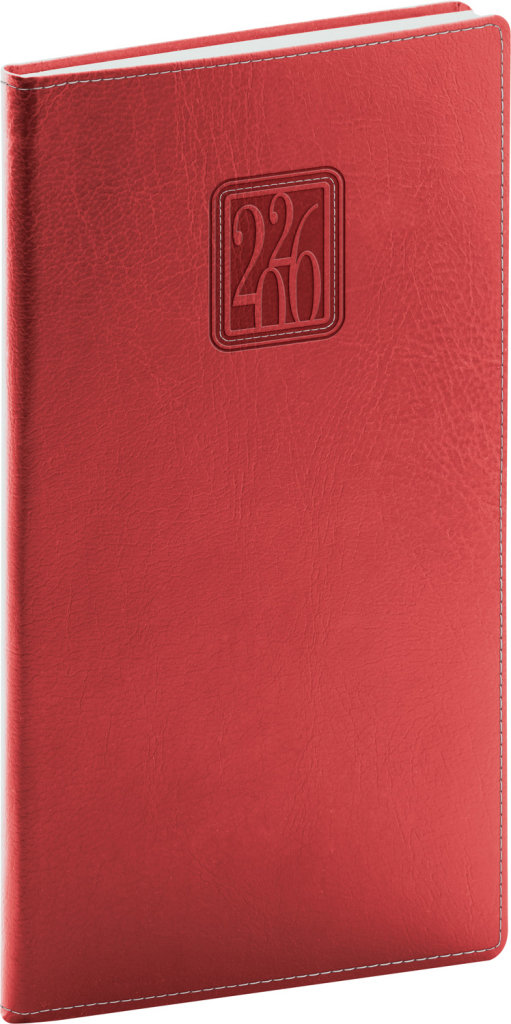 Kapesní diář NOTIQUE Panama 2026 červený