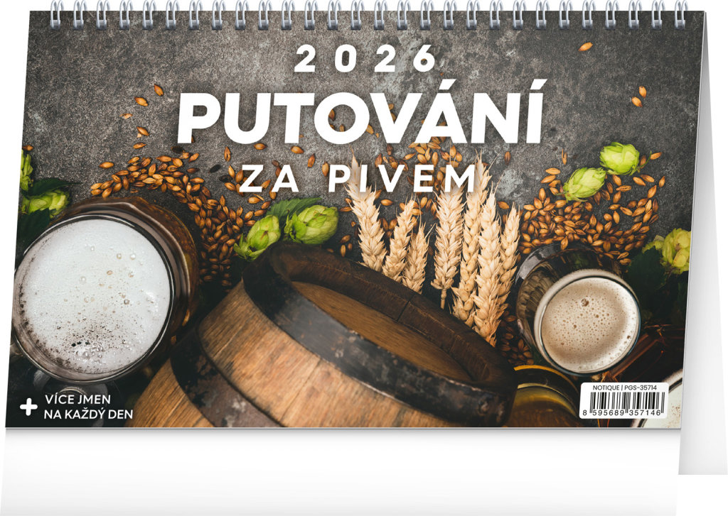 NOTIQUE Putování za pivem 2026 - diář pro pivní nadšence
