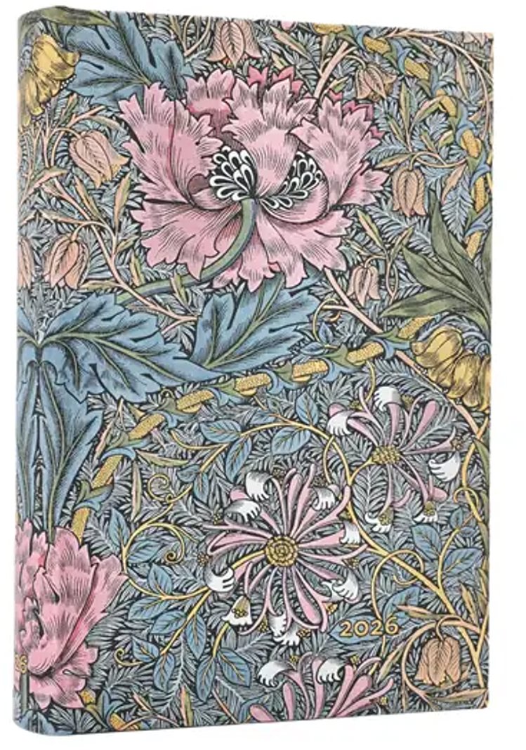 PAPERBLANKS Diář 2026 Morris Pink Honeysuckle