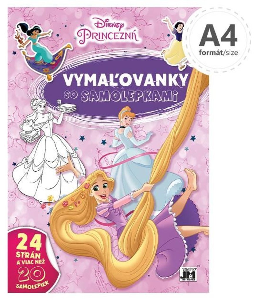Vymaľovanky so samolepkami Princezné
