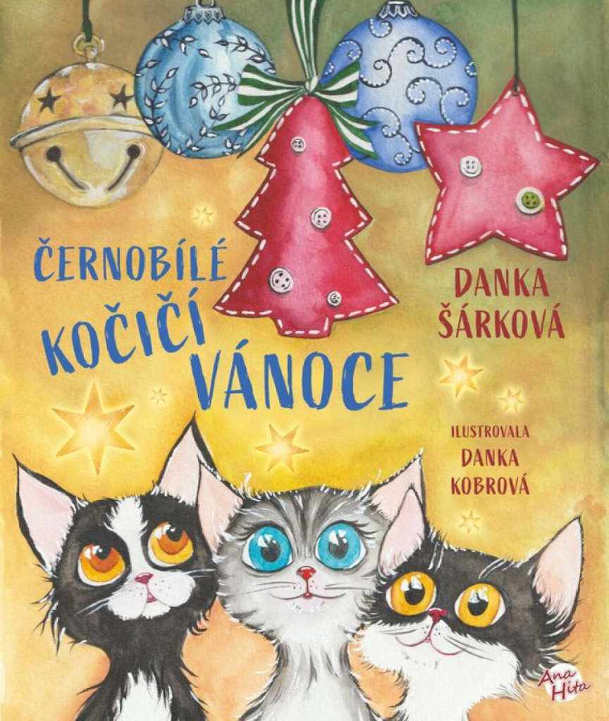 Černobílé kočičí Vánoce