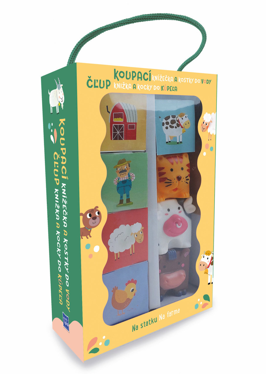 Čľup knižka a kocky do kúpeľa Na farme: Koupací knížečka a kostky do vody Na statku