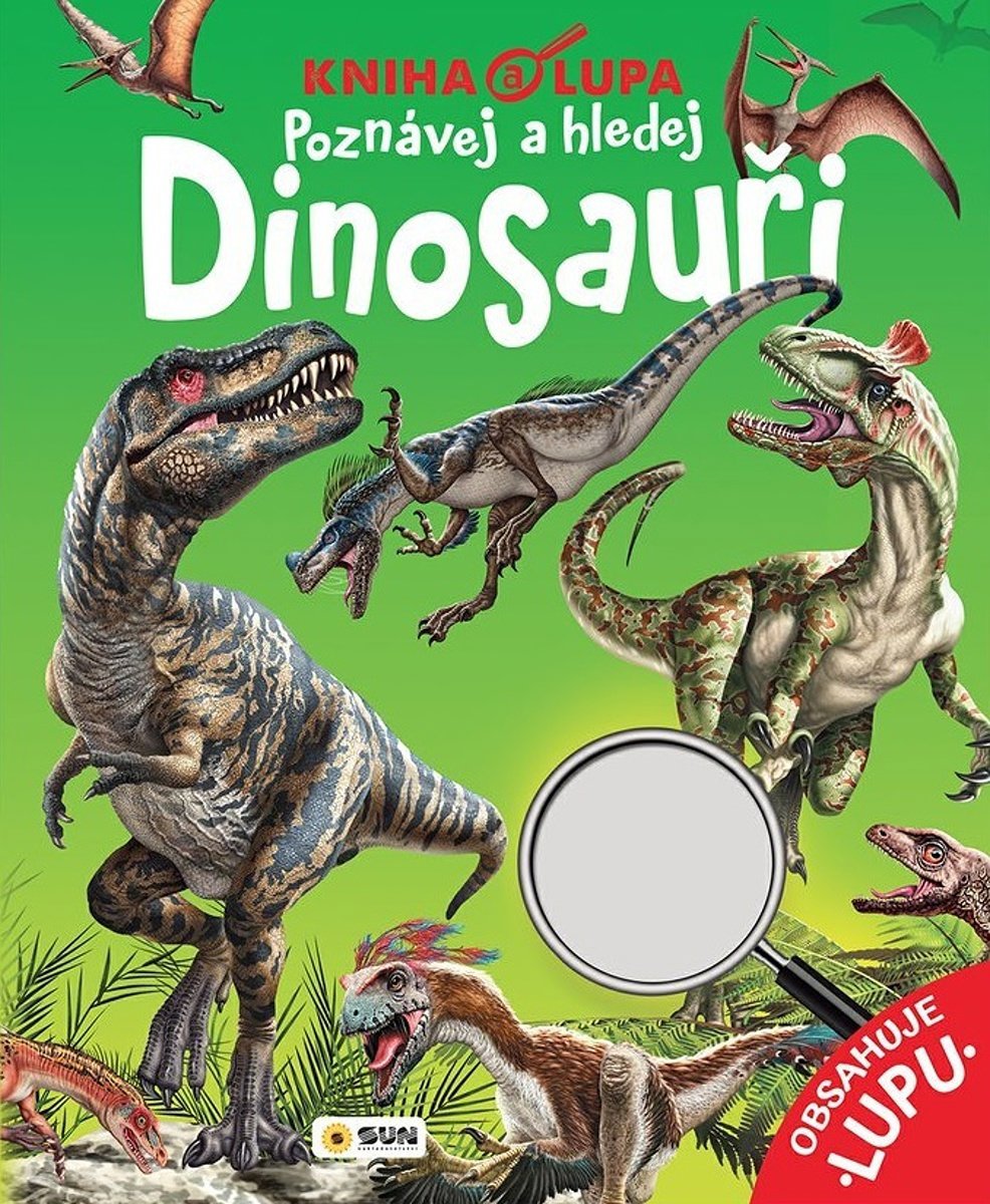 Dinosauři Poznávej a hledej: Kniha a Lupa
