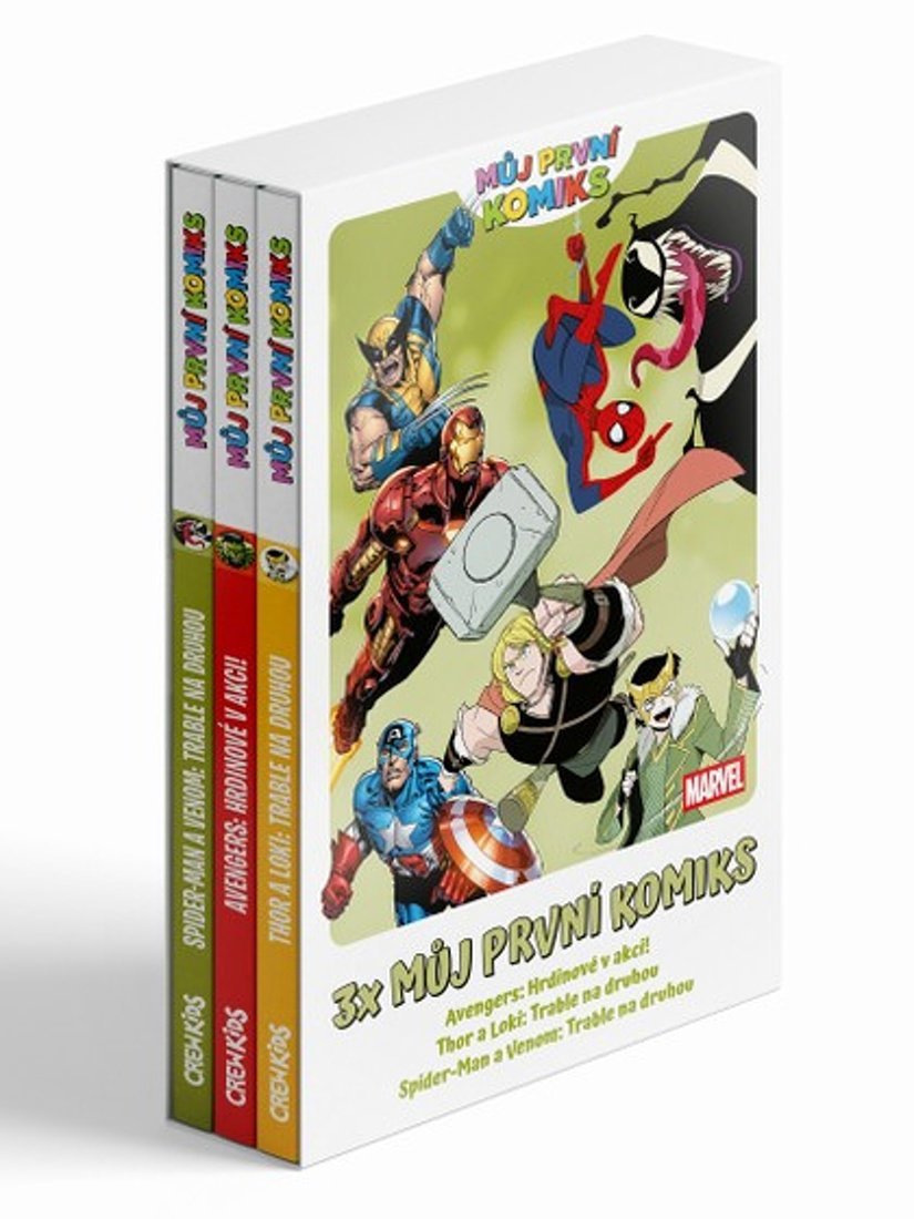 3x Můj první komiks Hrdinové Marvel: Avengers, Thor a Loki, Spider-man a Venom