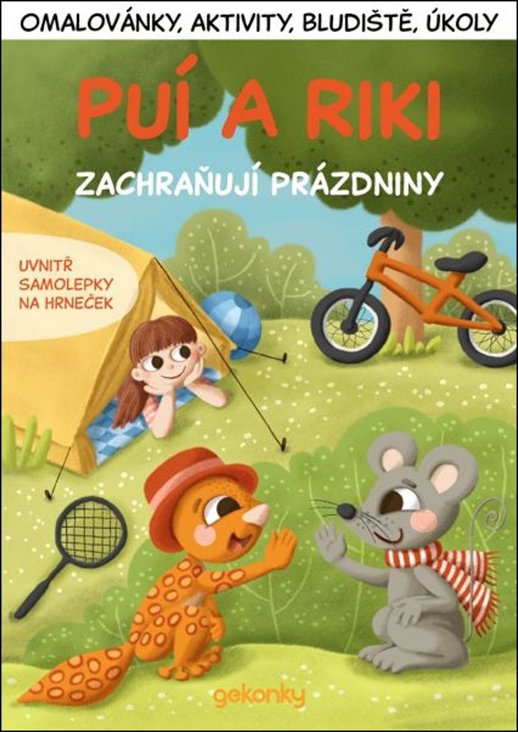Puí a Riki zachraňují prázdniny: Omalovánky, aktivity, bludiště, úkoly