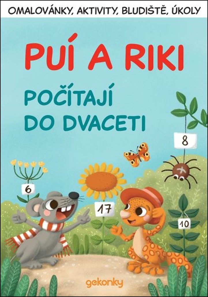 Puí a Riki počítají do dvaceti: Omalovánky, aktivity, bludiště, úkoly