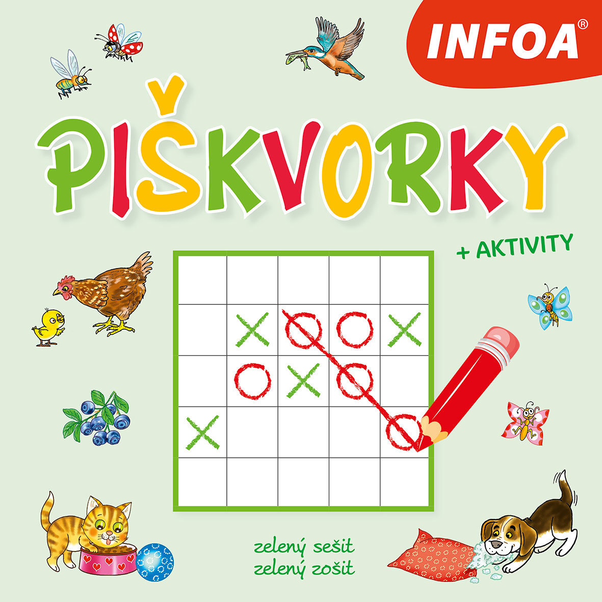 Piškvorky + Aktivity: zelený sešit/zelený zošit