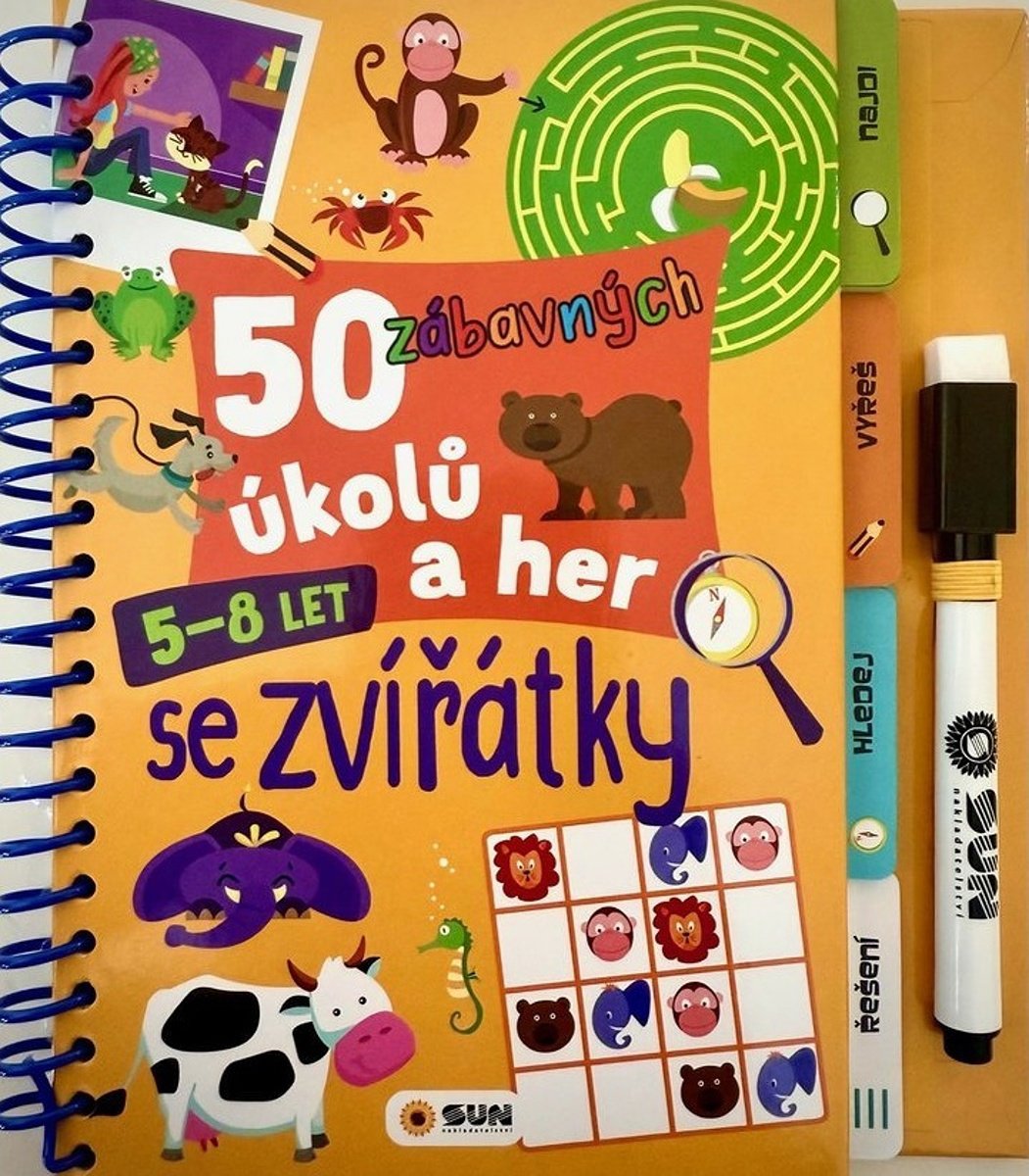 50 zábavných úkolů a her se zvířátky: 5-8 let