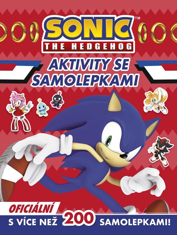 Ježek Sonic Aktivity se samolepkami: S více než 200 samolepkami