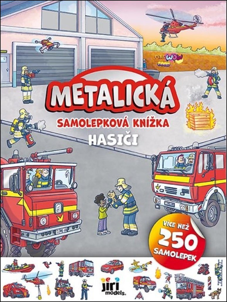 Metalická samolepková knížka Hasiči