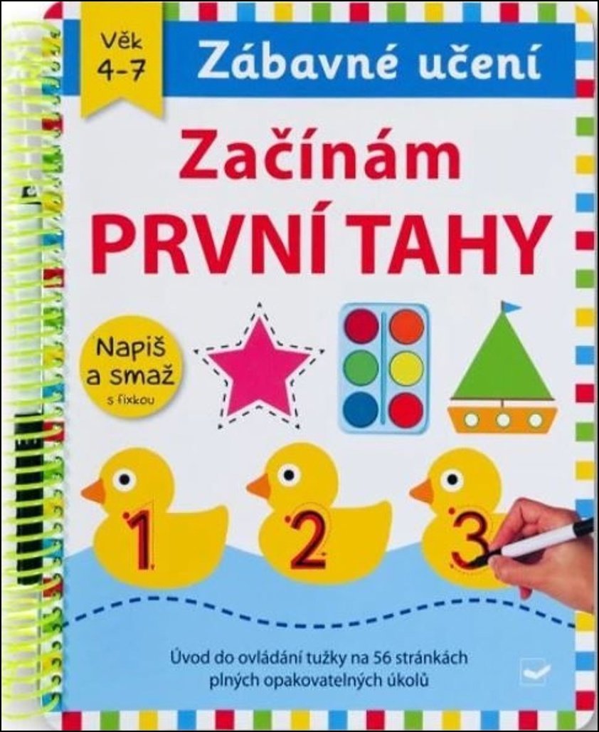 Zábavné učení Začínám první tahy: Napiš a smaž s fixkou