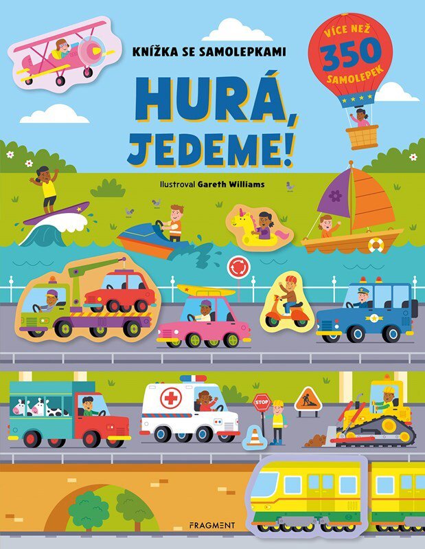 Knížka se samolepkami Hurá, jedeme!
