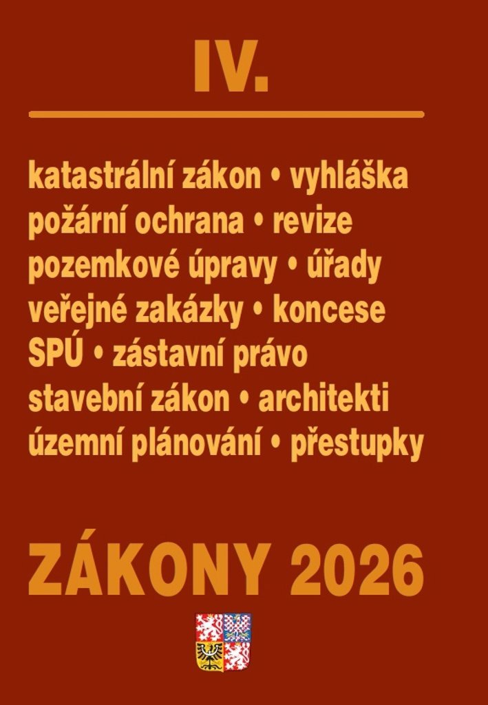 Zákony IV 2026 –  Stavebnictví, půda