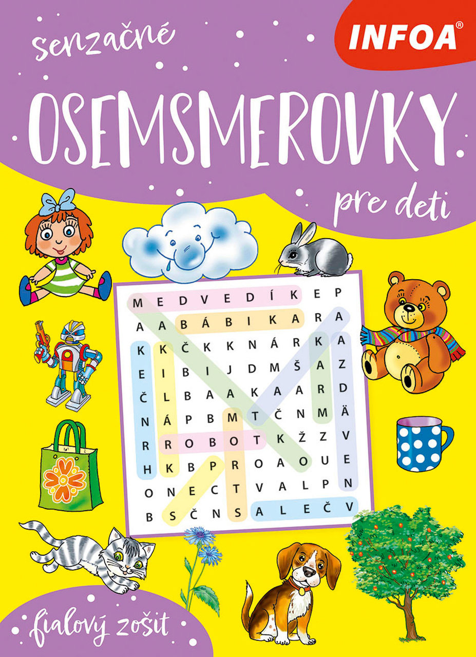 Senzačné osemsmerovky pre deti: fialový zošit